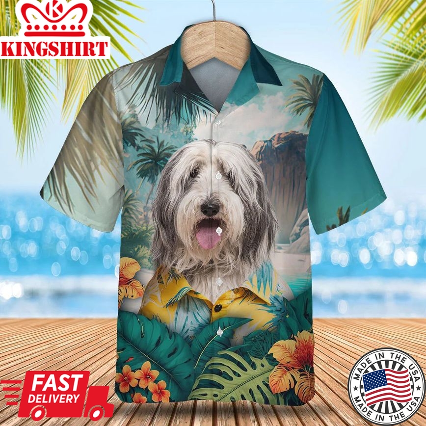 Bearded Collie - 3D Tropical Trendy Hawaiian Shirt