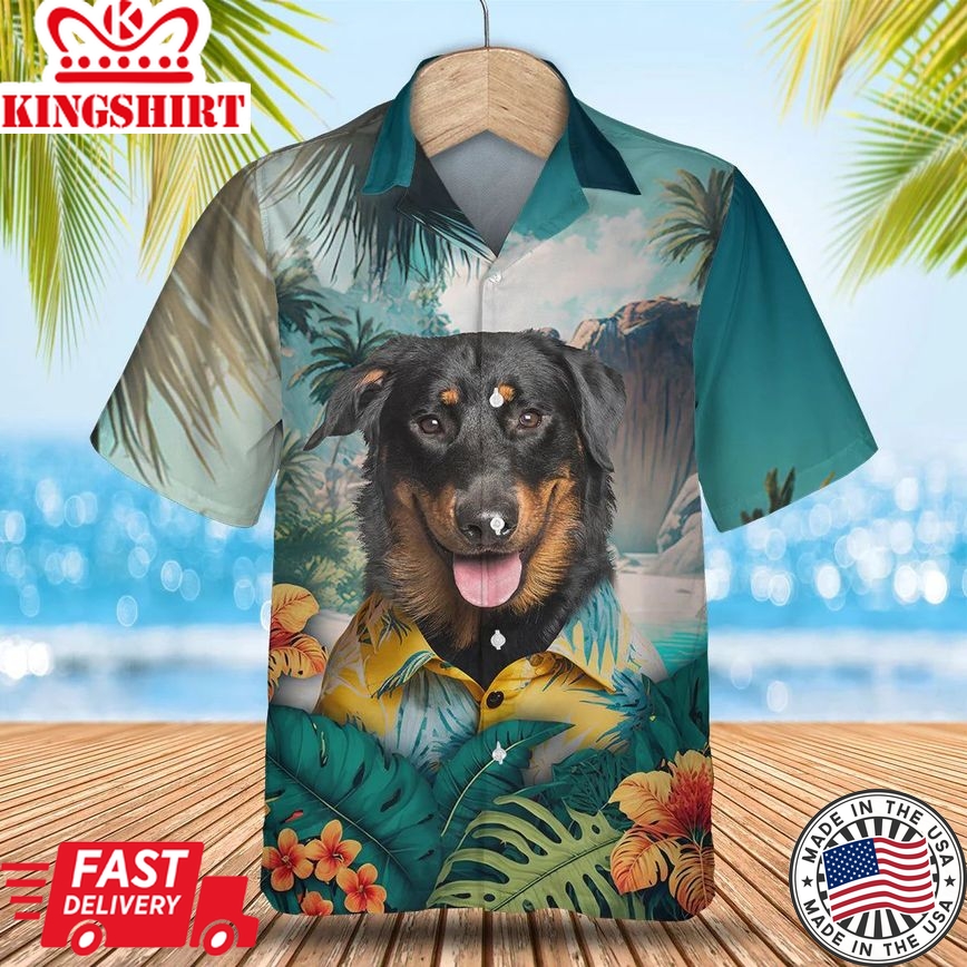 Beauceron - 3D Tropical Trendy Hawaiian Shirt