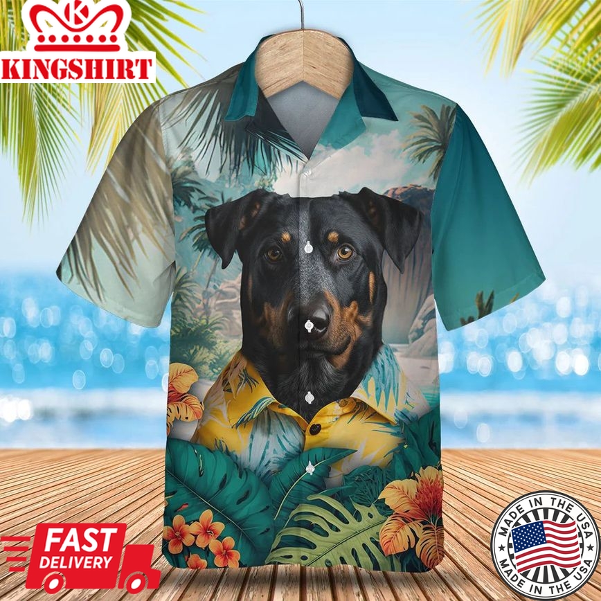 Beauceron Ai - 3D Tropical Trendy Hawaiian Shirt