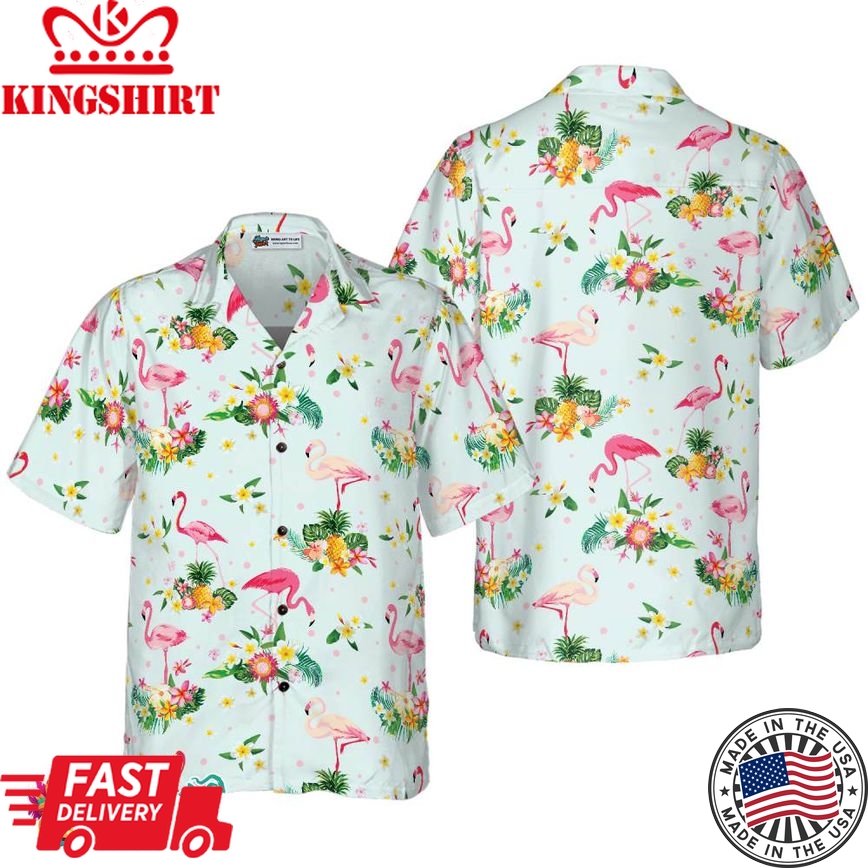 Beautiful Flamingo Shirt For Men Hawaiian Shirt