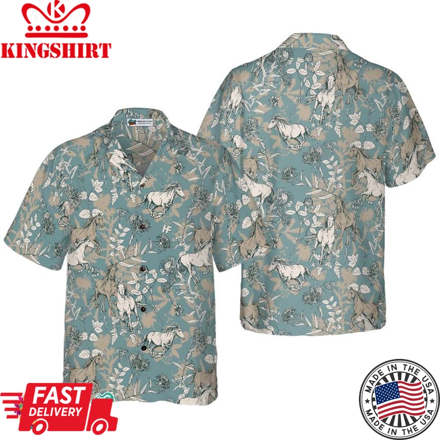 Beautiful Horses Shirt For Men Hawaiian Shirt