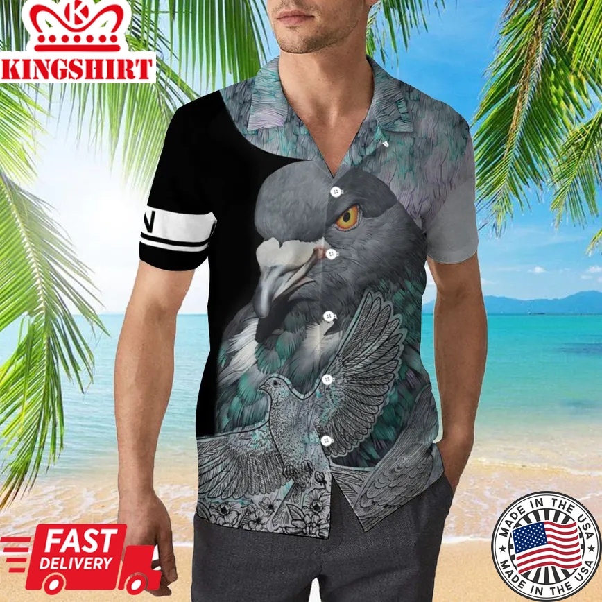 Beautiful Pigeon Trendy Hawaiian Shirt