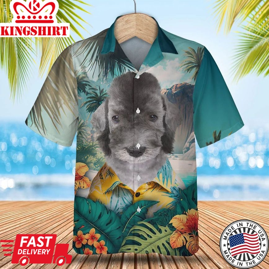 Bedlington Terrier - 3D Tropical Trendy Hawaiian Shirt