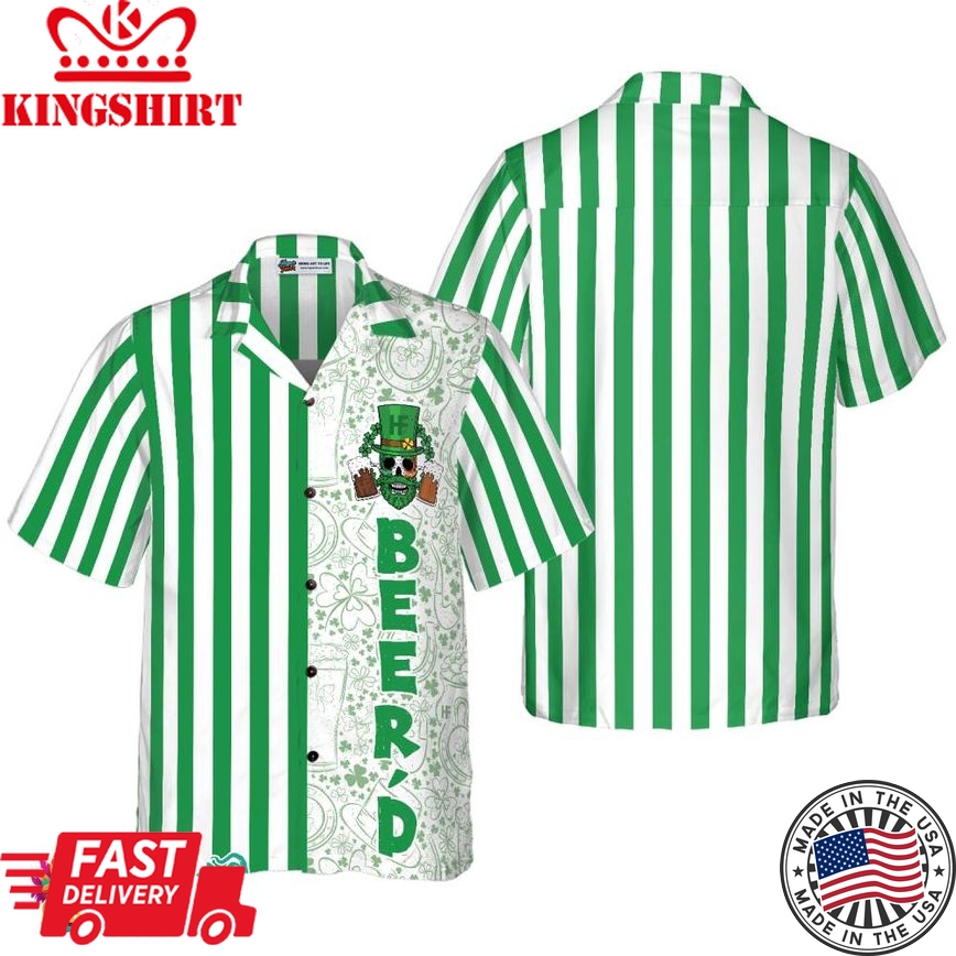 Beer'd Happy Saint Patrick's Day Hawaiian Shirt