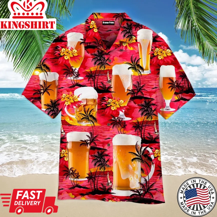 Beer Hawaii Tropical Trendy Hawaiian Shirt