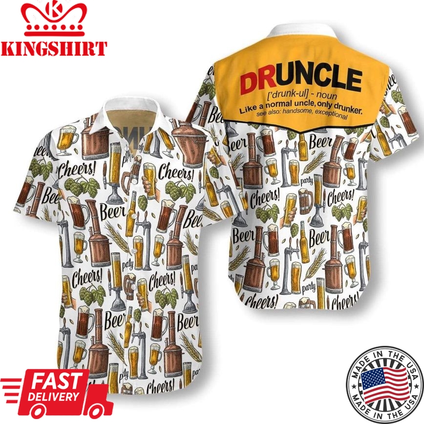 Beer Hawaiian Shirt Druncle Beer And Foods Aloha Shirt