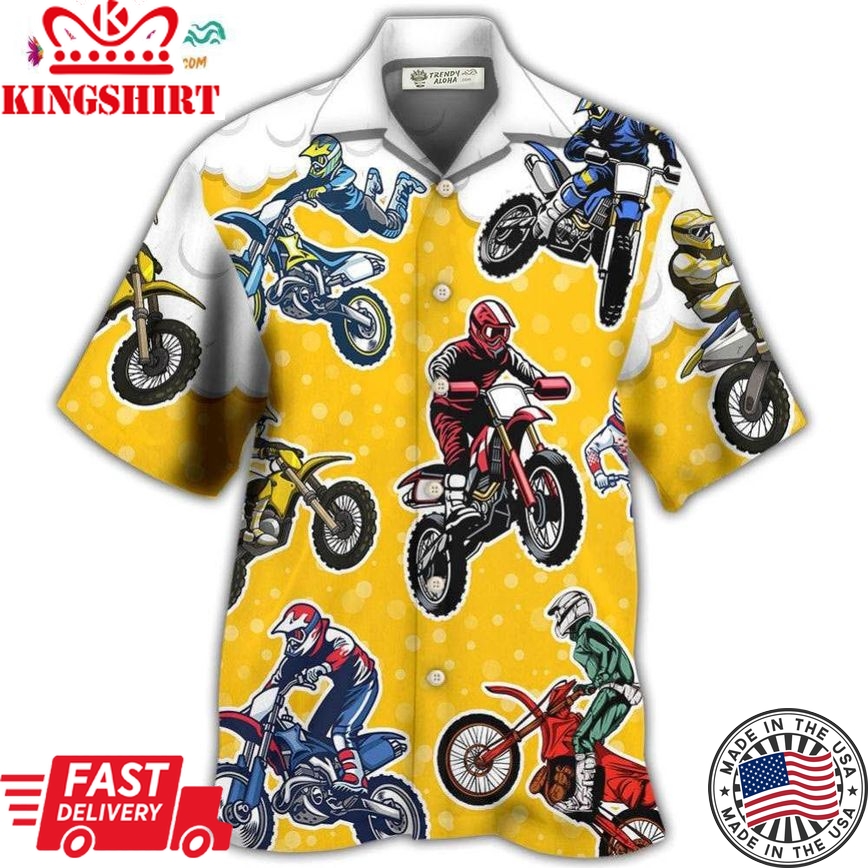 Beer I Like Beer And Motocross Style Hawaiian Shirt