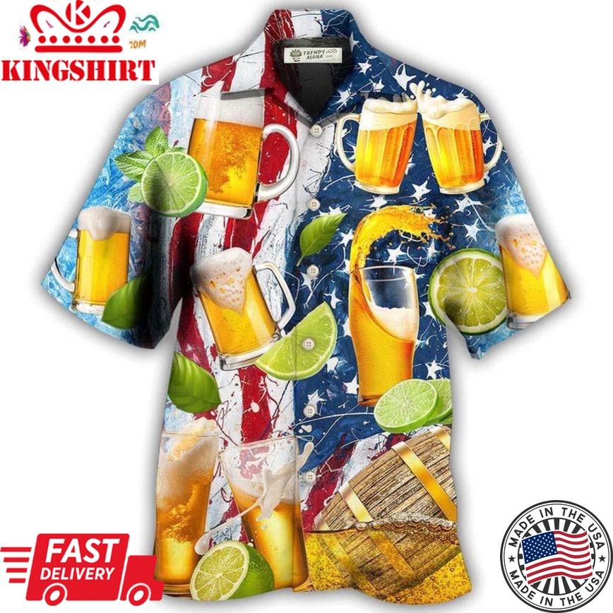 Beer Independence Day Hawaiian Shirt