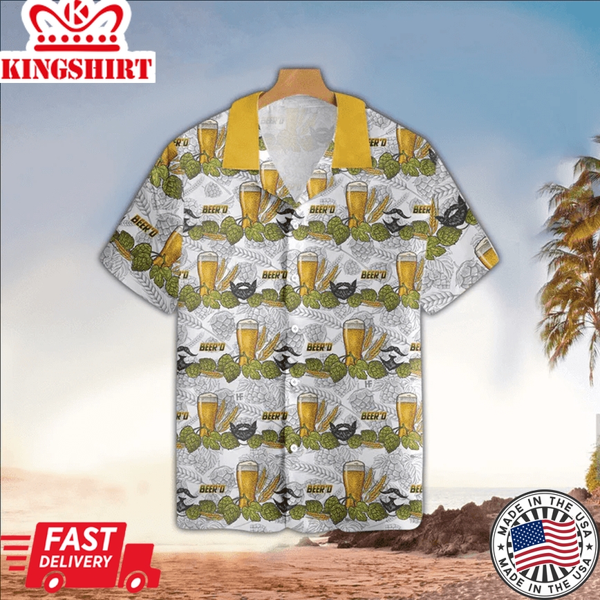 Beer Trendy Hawaiian Shirt For Men, Beer Lover Gifts, Beer Shirt, Beer Day Gift, Gift For Beer Lover