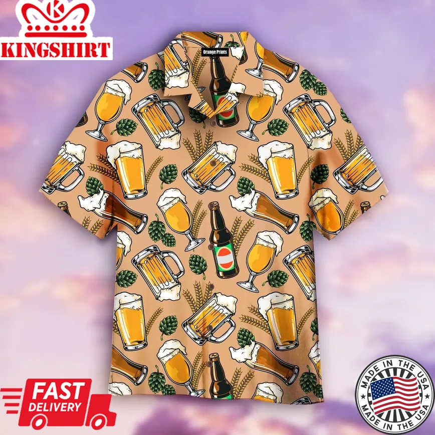 Beer Vintage Colorful Trendy Hawaiian Shirt