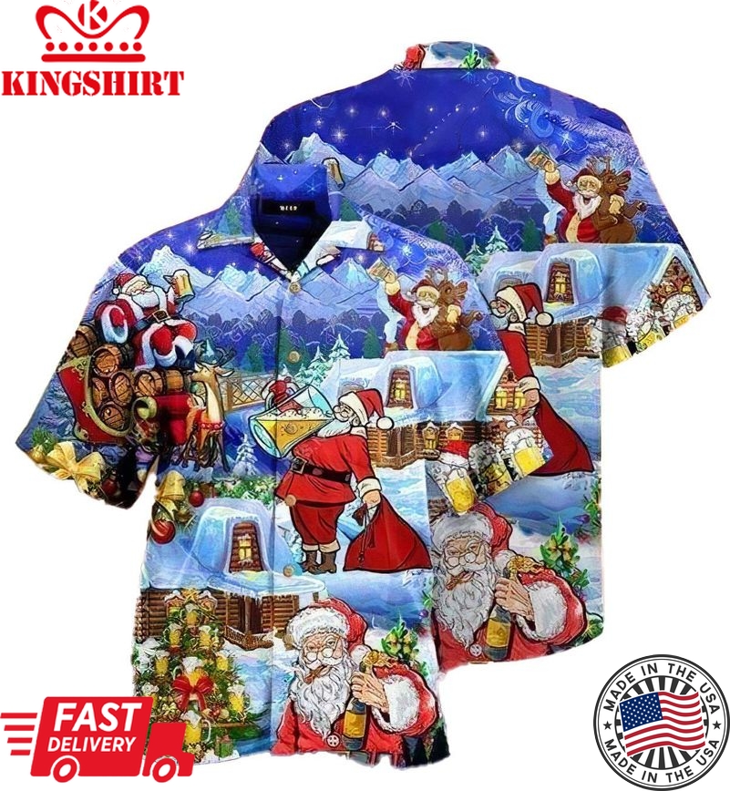 Beery Christmas Santa Claus Trendy Hawaiian Shirt