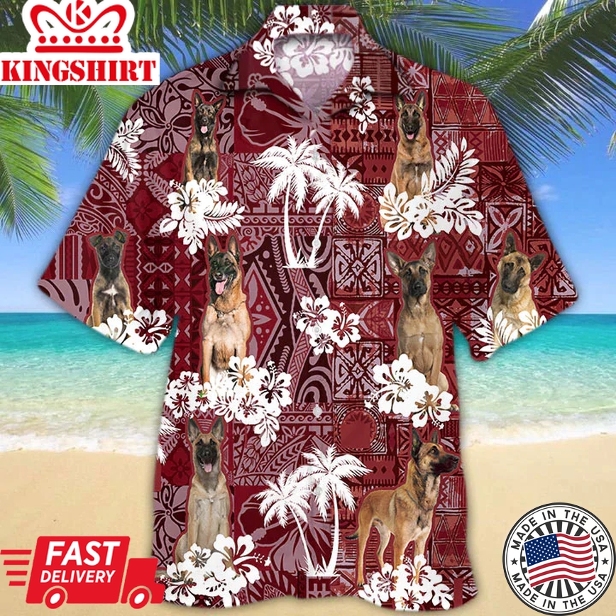 Belgian Malinois Red Trendy Hawaiian Shirt, Trendy Hawaiian Shirt For Men, Women, Aloha Shirt For Summer