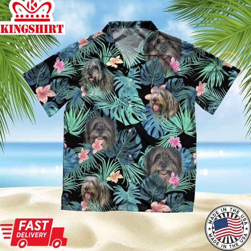 Bergamasco Trendy Hawaiian Shirt, Dog Summer Leaves Trendy Hawaiian Shirt, Unisex Print Aloha Short Sleeve Casual Shirt Summer Gifts