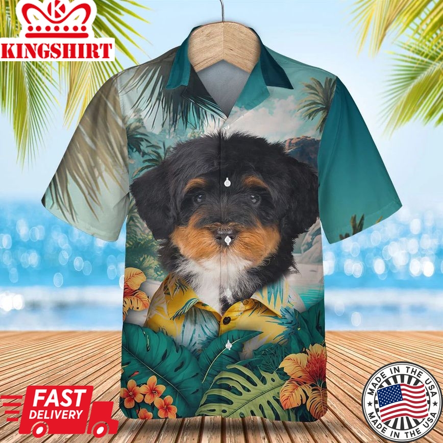 Bernedoodle - 3D Tropical Trendy Hawaiian Shirt