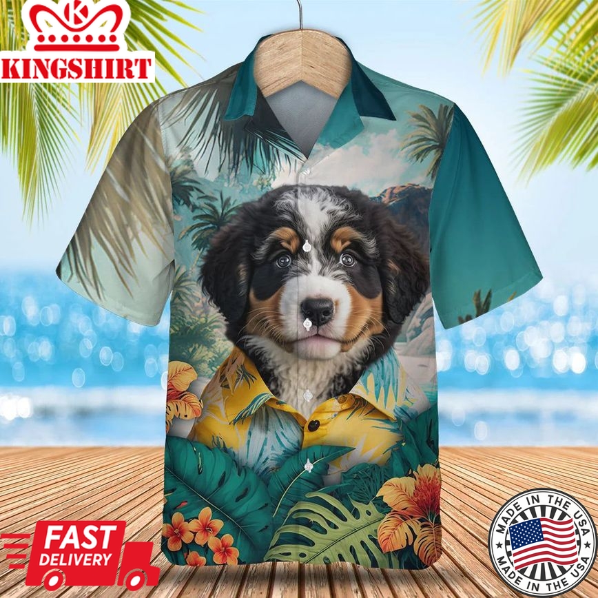 Bernedoodle Ai - 3D Tropical Trendy Hawaiian Shirt