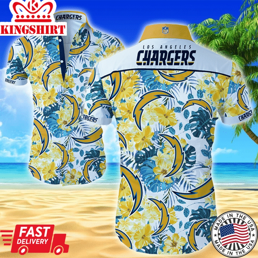 Best Los Angeles Chargers Hawaiian Aloha Shirt For Awesome Fans