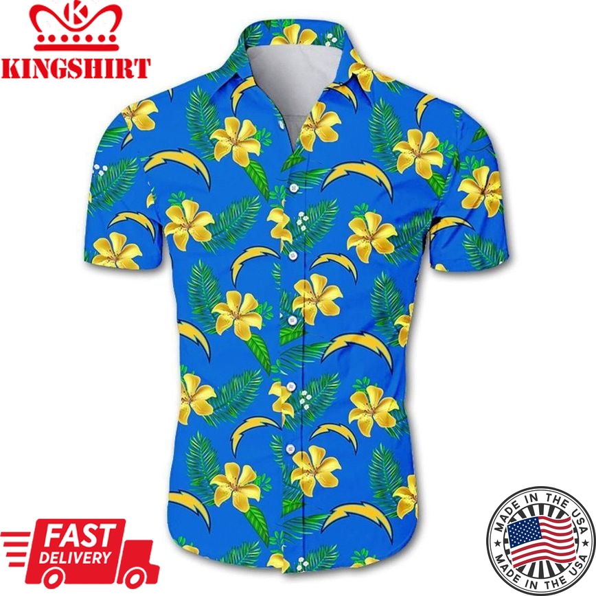 Best Los Angeles Chargers Hawaiian Aloha Shirt For Big Fans