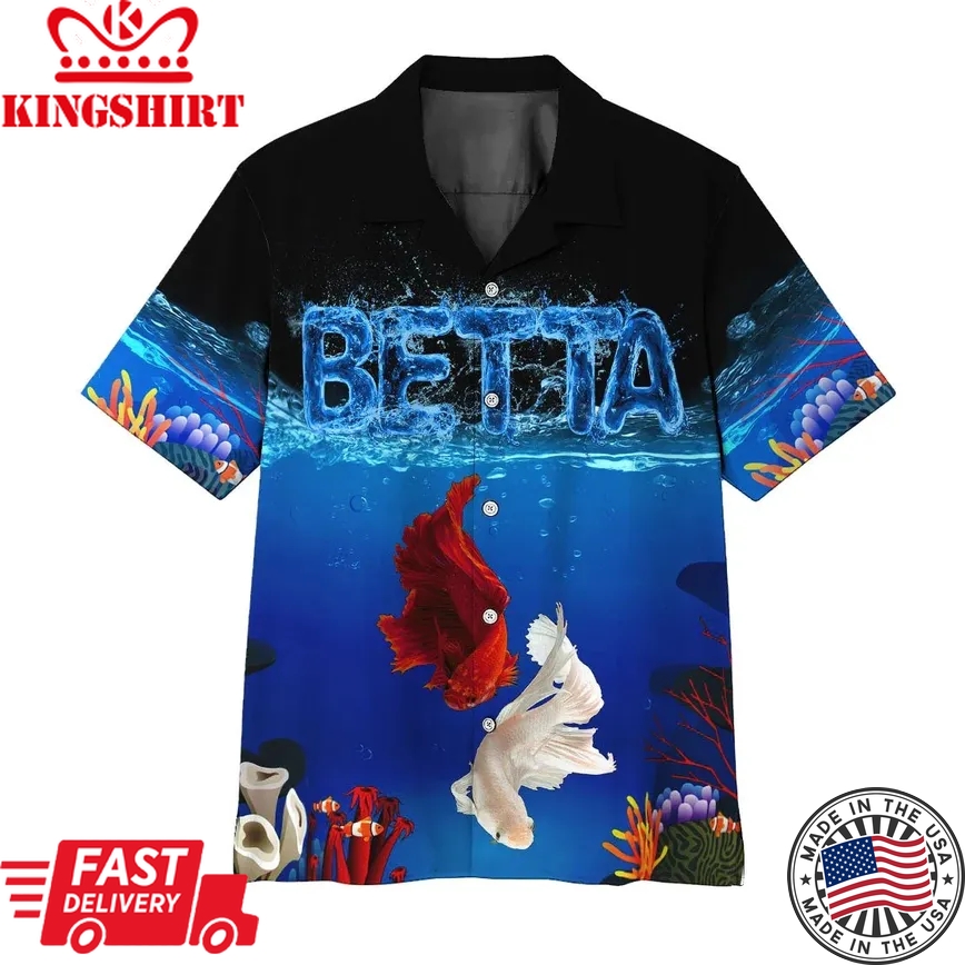 Betta Fish Trendy Hawaiian Shirt