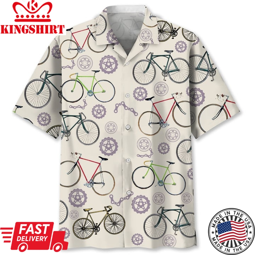 Bicycle Lovers Trendy Hawaiian Shirt