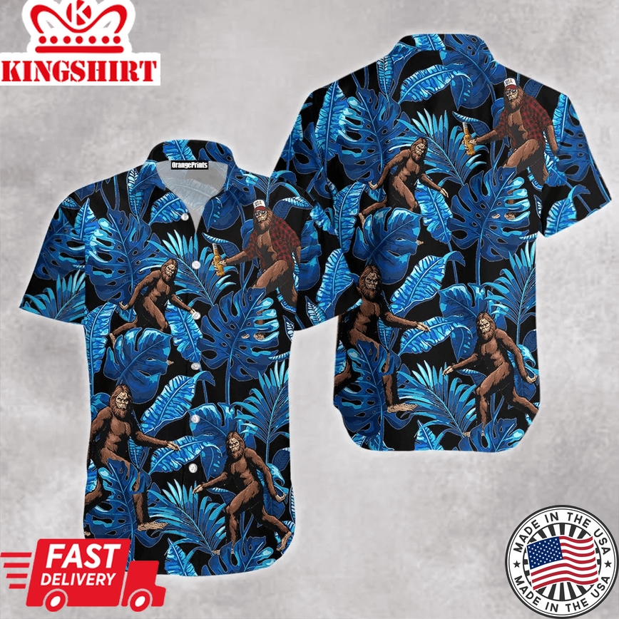 Bigfoot Aloha Trendy Hawaiian Shirts For Men & For Women