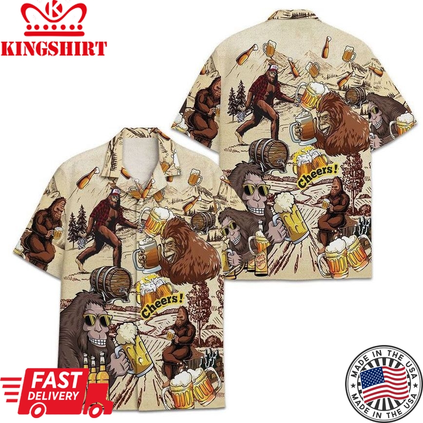 Bigfoot Beer Trendy Hawaiian Shirt