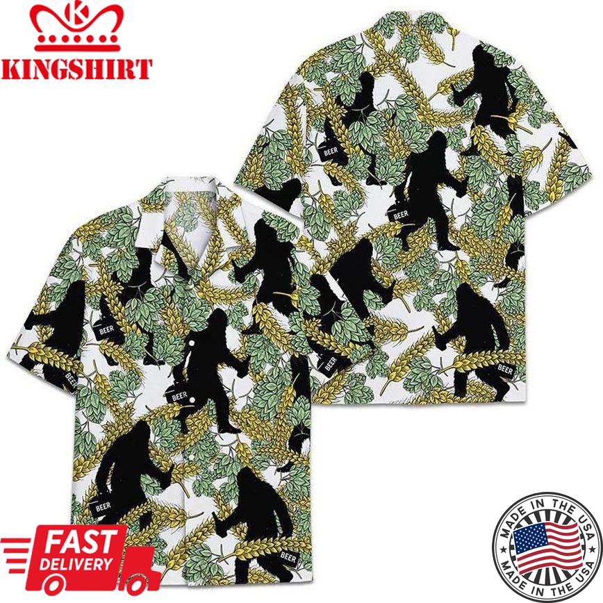 Bigfoot Beer Trendy Hawaiian Shirt For