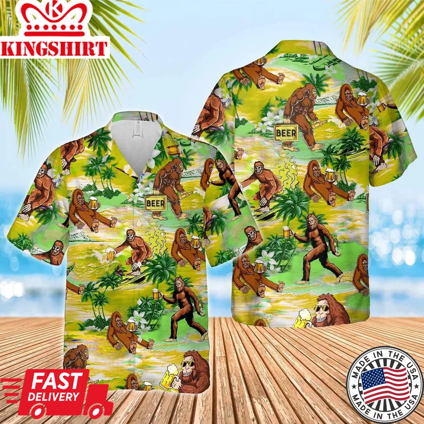 Bigfoot Trendy Hawaiian Shirt