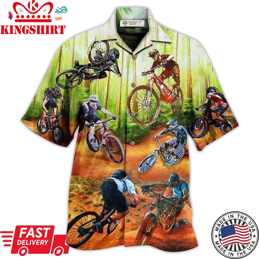 Bike Cycling I Would Rather Be On The Trails Hawaiian Shirt