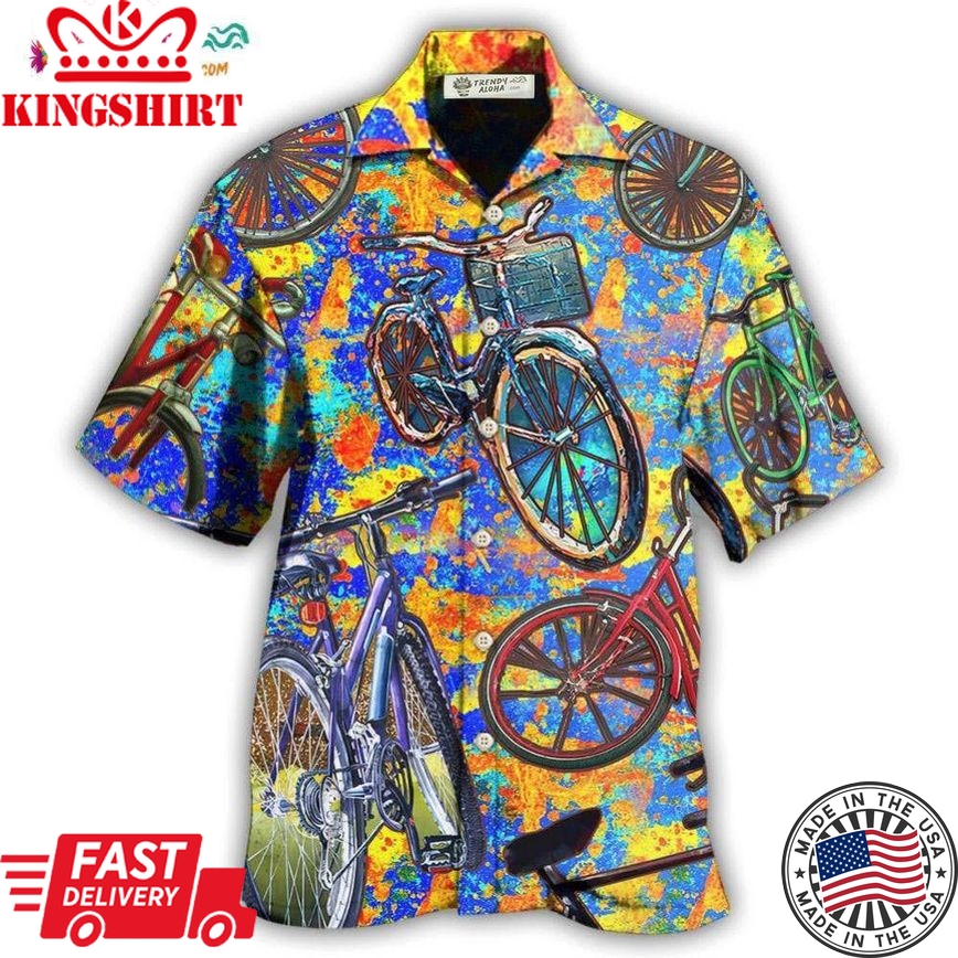 Bike Love Summer Style Colorful Hawaiian Shirt