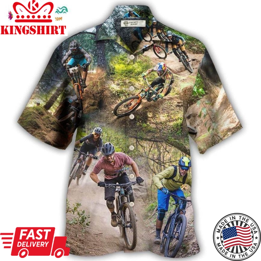 Bike Mountain Biking Cool Road Hawaiian Shirt