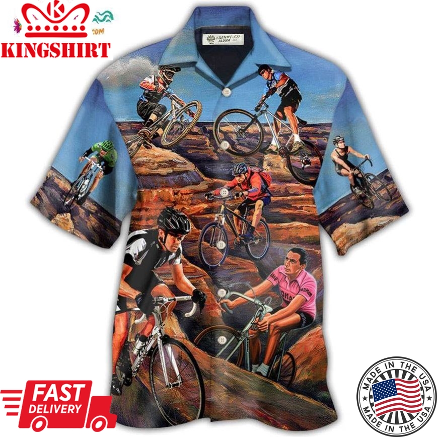 Bike Mountain Biking Hawaiian Shirt