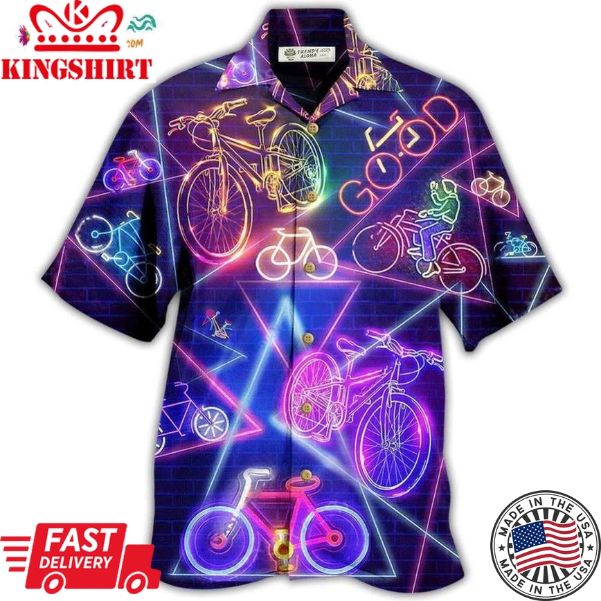 Bike Neon Style Love Purple Really Much Hawaiian Shirt