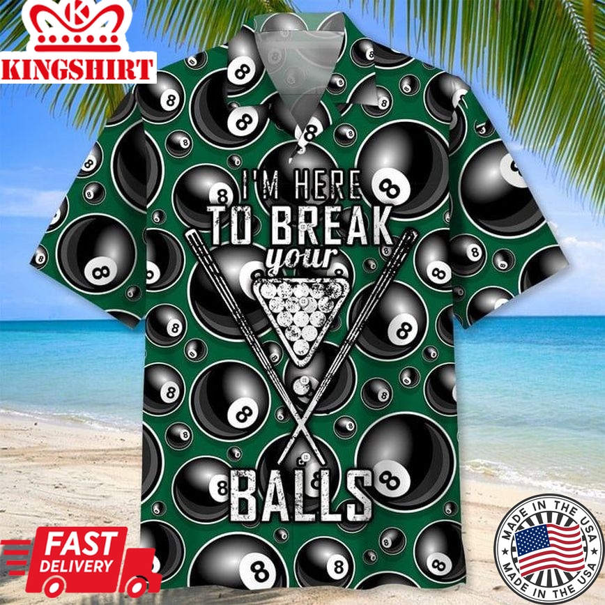 Billiard Break Trendy Hawaiian Shirt, Billiard Team Hawaiian Shit For Men, Gift For Billiard Player