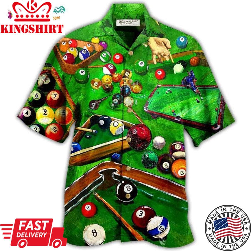 Billiard Enthuse Green Style Hawaiian Shirt