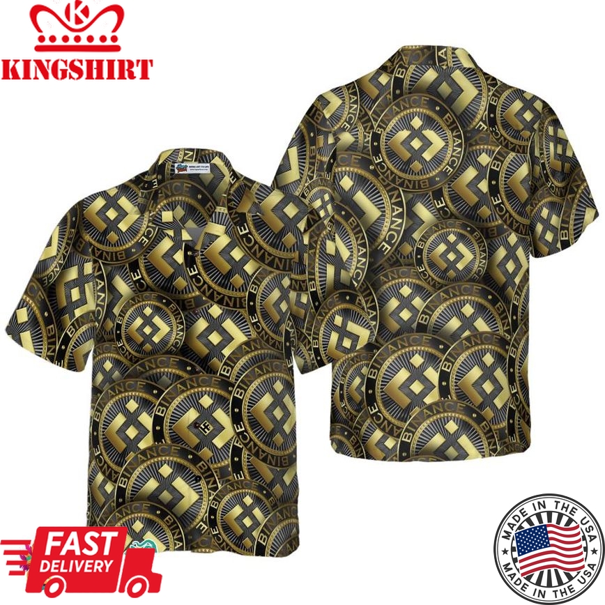 Binance Coin Golden Coin Hawaiian Shirt