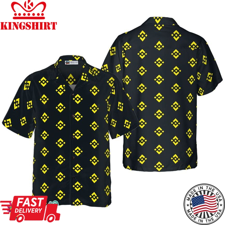 Binance Coin Pattern Hawaiian Shirt