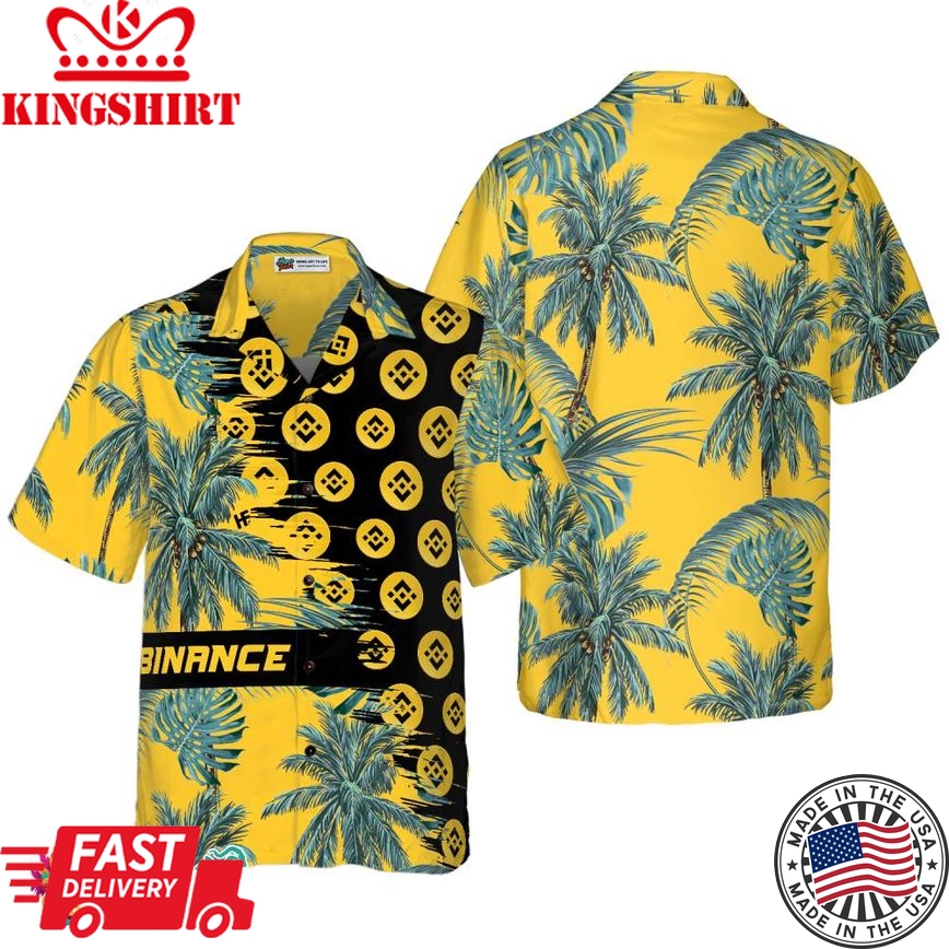 Binance Coin Yellow Hawaiian Shirt