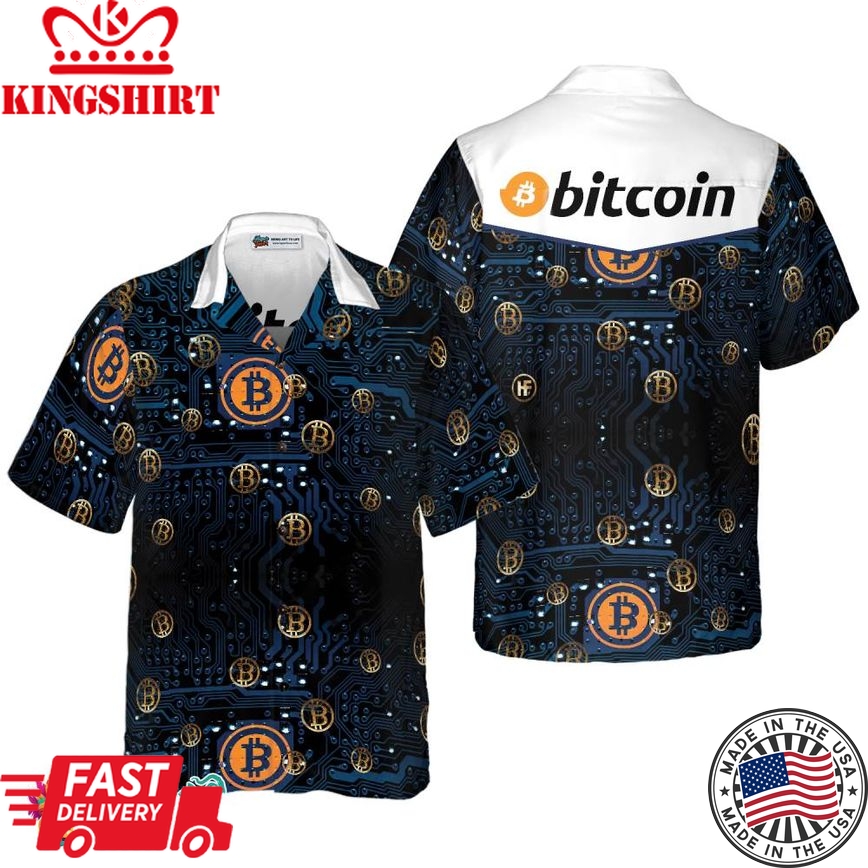 Bitcoin Logo Hawaiian Shirt