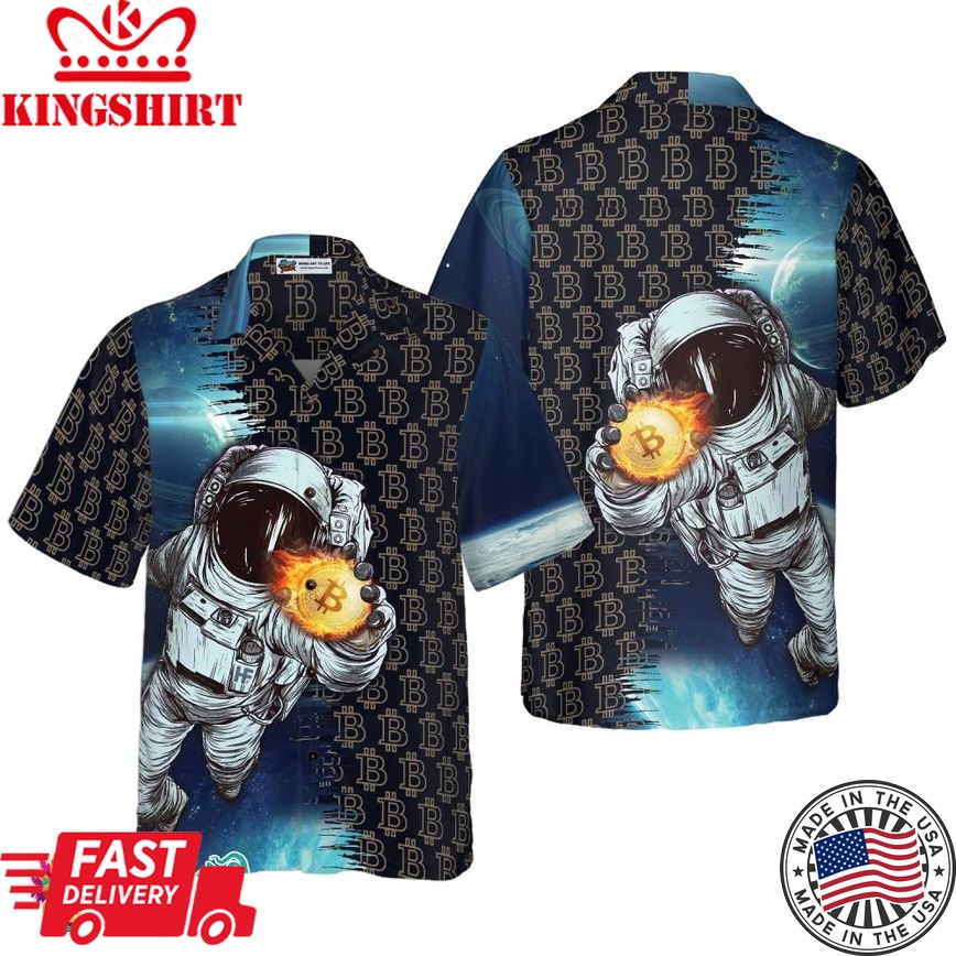 Bitcoin To The Moon Hawaiian Shirt