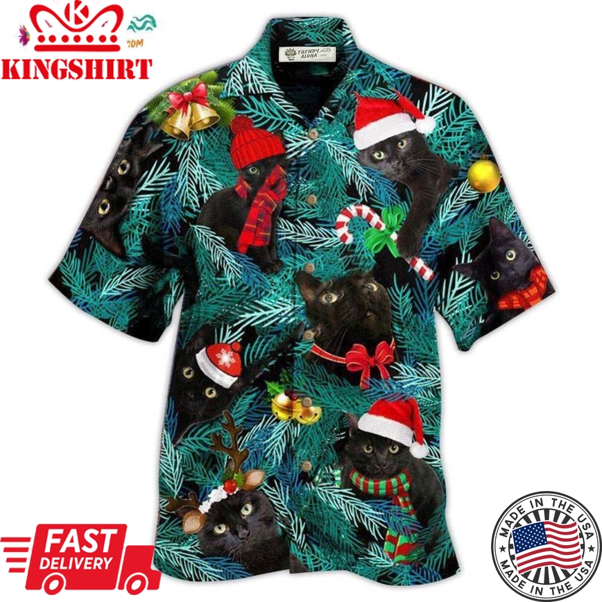 Black Cat Is It Jolly Enough Black Cat Hawaiian Shirt