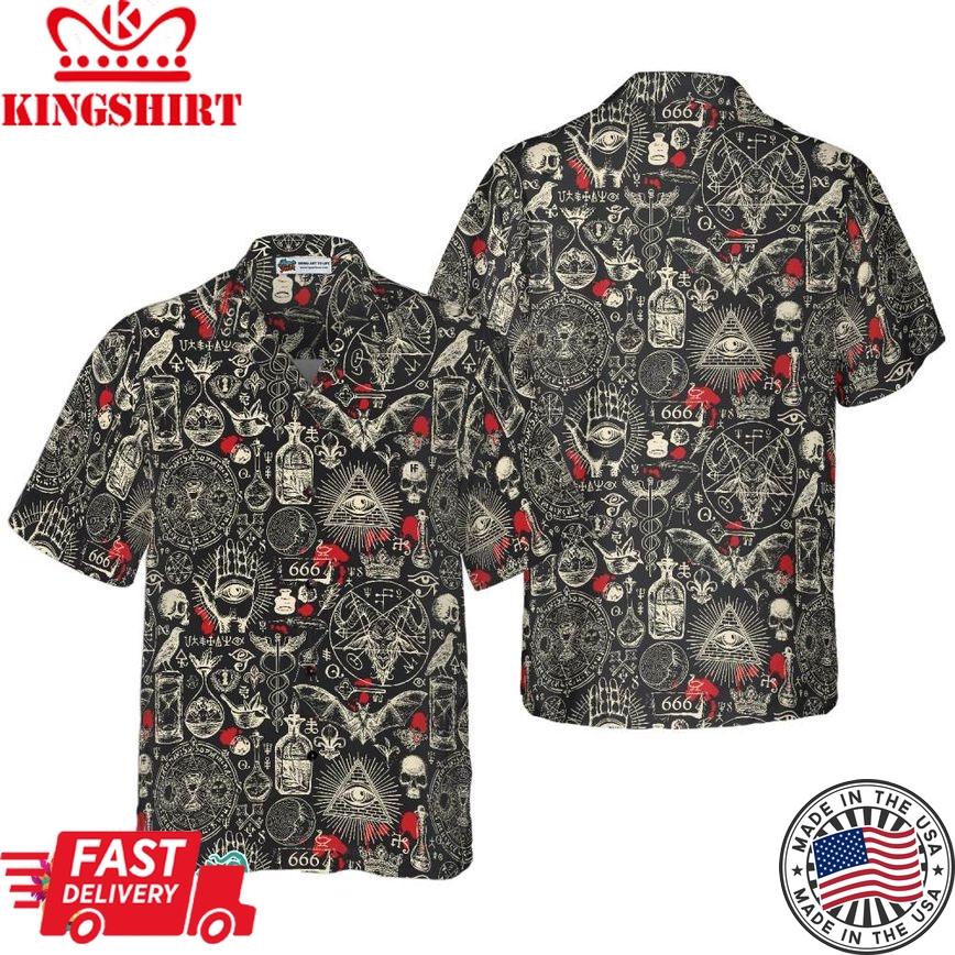 Black Demons For Scary Halloween Hawaiian Shirt