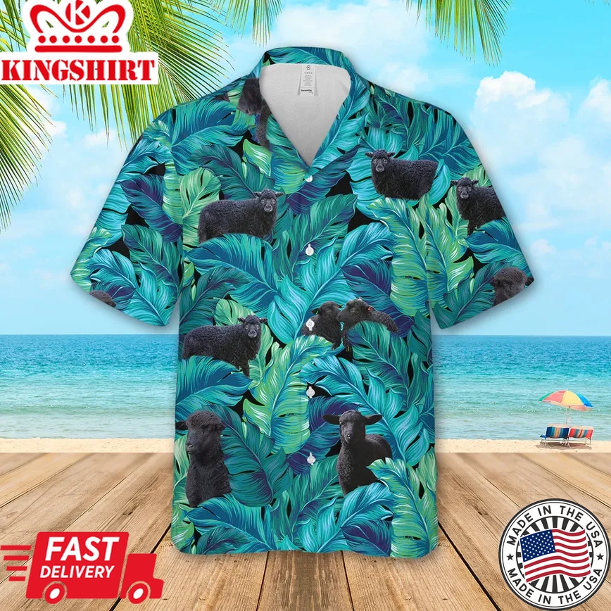 Black Headed Dorper Sheep Beach Shirts, Cow Trendy Hawaiian Shirt For Summer Gifts