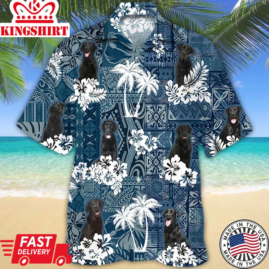 Black Labrador Trendy Hawaiian Shirt Summer Gifts