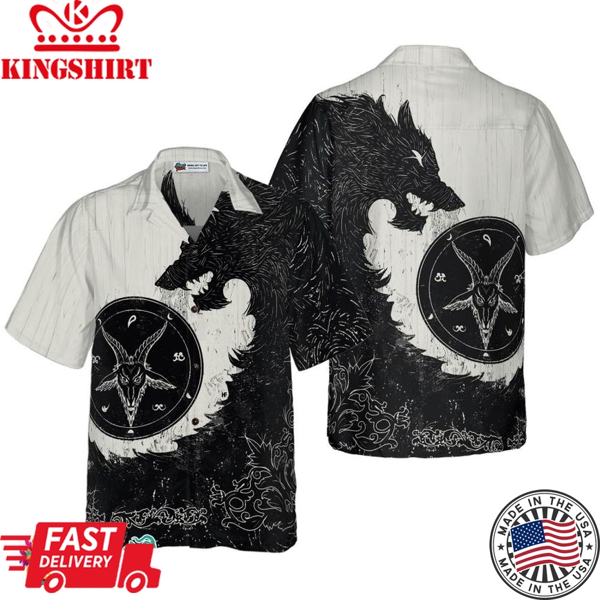 Black Wolf Shirt For Men Hawaiian Shirt