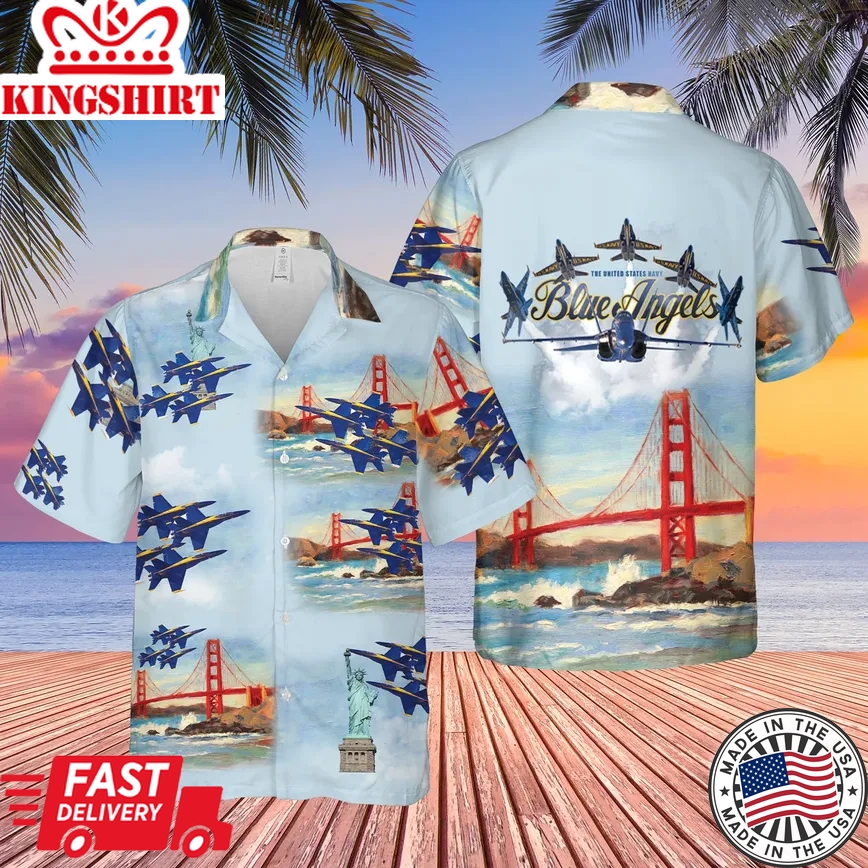 Blue Angels Trendy Hawaiian Shirt For Aloha Shirt