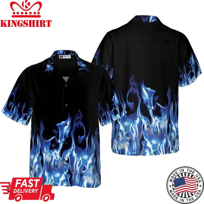 Blue Flame Hawaiian Shirt