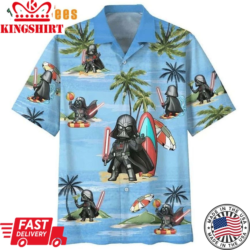 Bluedarth Vader Lightsaber Star Wars Trendy Hawaiian Shirt, Gifts For Star Wars Fans Perfect Gifts For Your Loved Ones