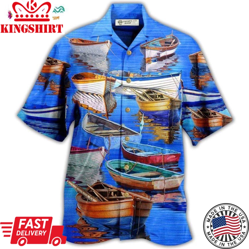 Boat Life Is Better On The Boat Blue Hawaiian Shirt