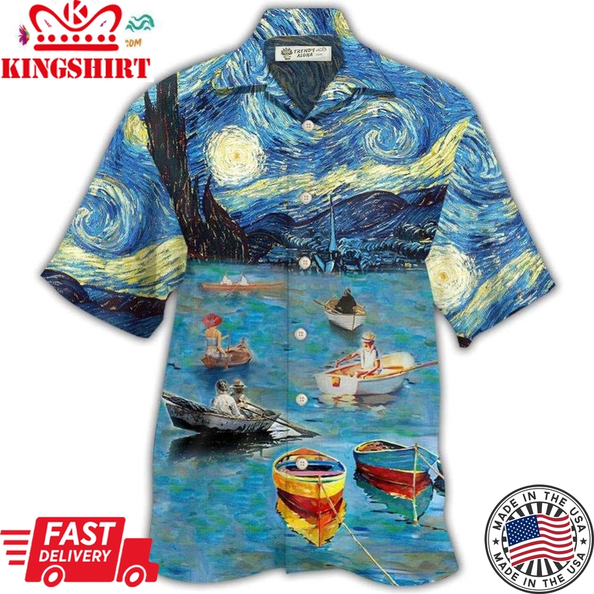 Boat Mysterious Art Sky Hawaiian Shirt