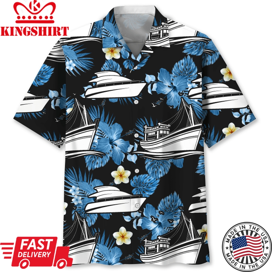 Boat Nature Trendy Hawaiian Shirt